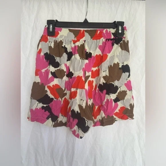 LAVIEPURE MAISON Fuchsia Floral Contemporary Shorts Y2K Dopamine Dressing Size S - Picture 10 of 10